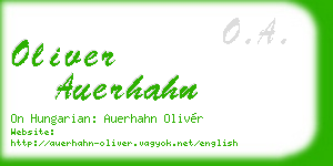 oliver auerhahn business card